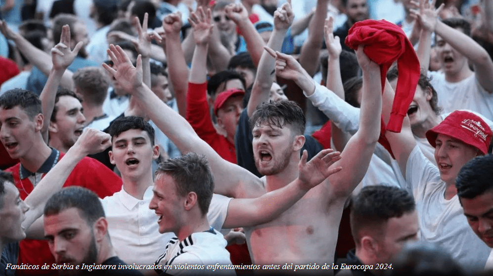 Hinchas de Serbia e Inglaterra involucrados en violentos enfrentamientos horas antes del partido de la Eurocopa